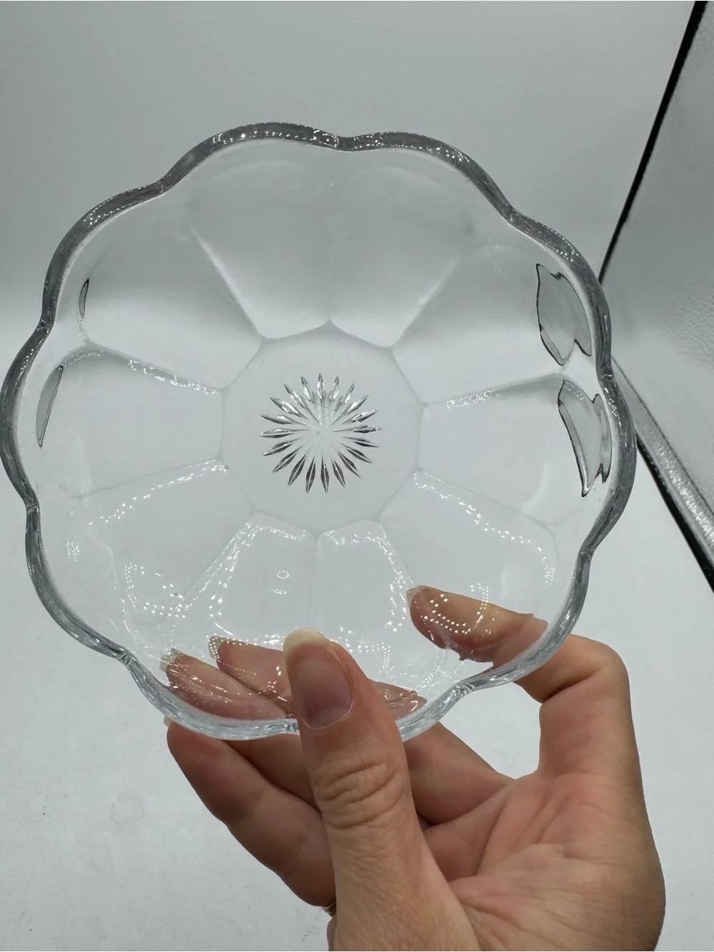 Vintage Heisey Clear Glass Dish/Bowl Pattern Unknown